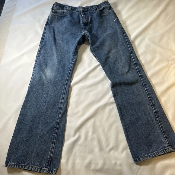 Levis Jeans Mens 36x34 (35x34) Dark Blue 517 Boot Cut All Cotton Denim - Picture 1 of 14